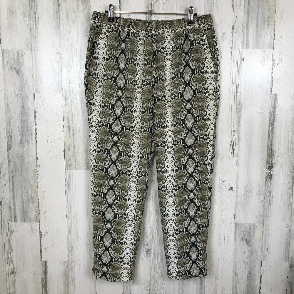 Banana‎ Republic Hayden Snake Print pant trouser business casual officewear M